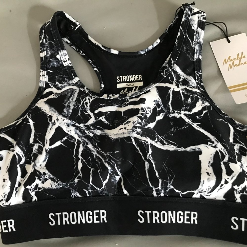 STRONGER "marble" sports bra